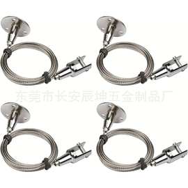 亚马逊可调节图片挂绳 餐厅挂画 吊绳 不锈钢悬挂线 亚克力钢丝绳