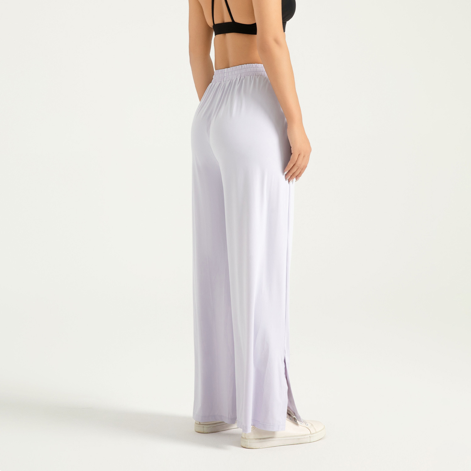 Zona transfronteriza de Juyitang pantalones de cintura alta y piernas anchas para mujeres, pantalones deportivos anti-UV de hielo desnudos