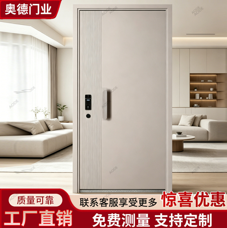 Modern Steel Security Doors |   Outdoor Entrance Doors for Apartments and Hotels, 304 Stainless Steel Entry Doors