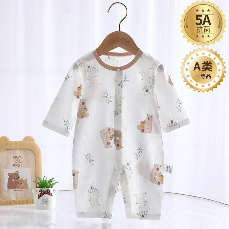 Baby Jumpsuit, Class A, All-Cotton, Summer Thin Style, Baby Air-Conditioning Clothing, Baby Clothes, Newborn Pajamas, Home Wear