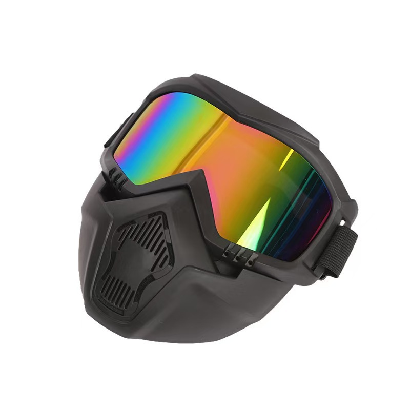 Máscara Harley máscara de espejo de viento máscara integral a prueba de polvo a prueba de arena gafas tácticas soldadura máscara de luz brillante anti-splash image 5
