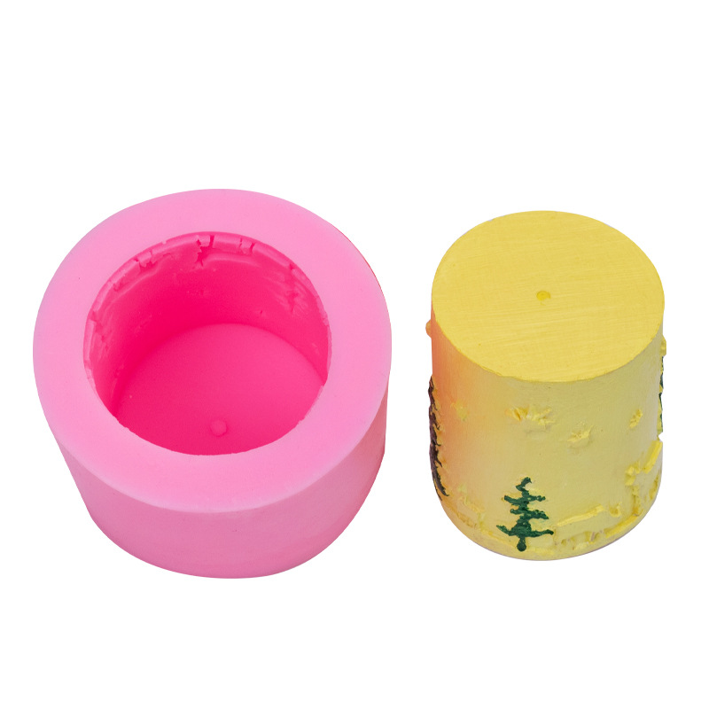 Navidad invierno coreano árbol de Navidad estrella ELK aromaterapia vela yeso chocolate tridimensional mousse molde de silicona