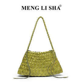 跨境直播爆款手工编织包时尚复古手提菜篮子包百搭腋下单肩子母包