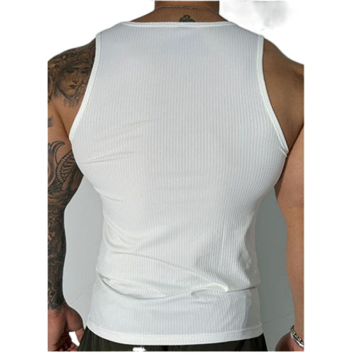 Summer Fashion Sweat Absorbent Ribbed Backless Tank Top for Sports and Fitness, Elastic Slimming sleeveless Solid Color Base Layer Breathable Quick Dry Training