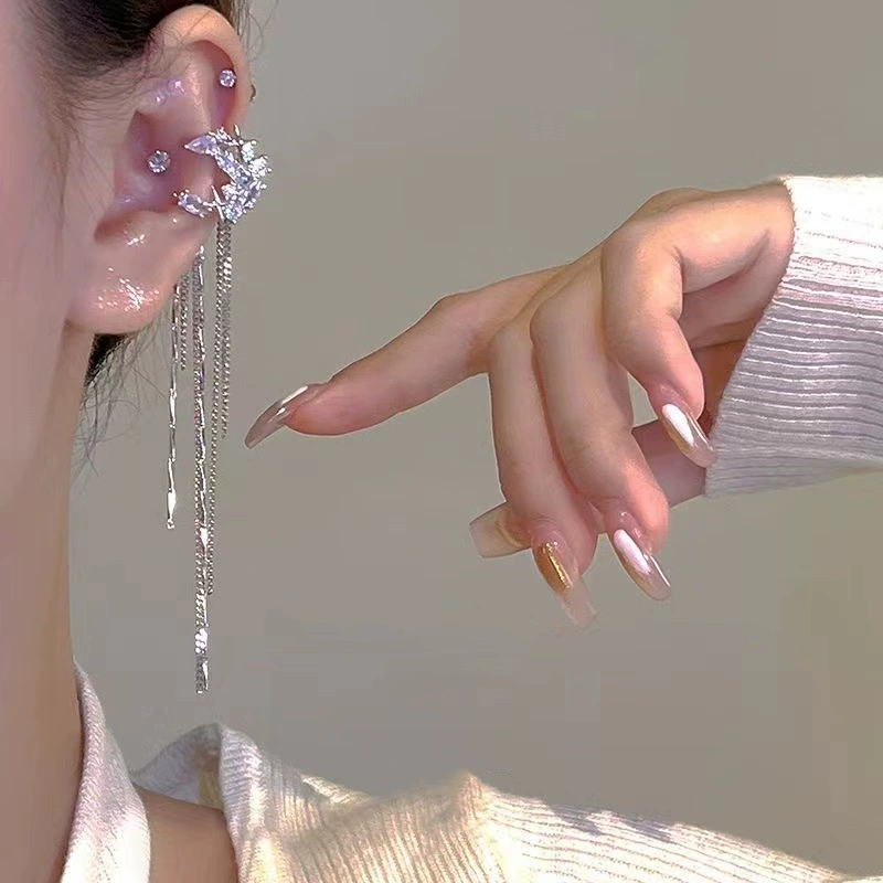 Неоднородные серьги-потьки (каблуки) с Diamonds, стиль флер-лукс, одиночные и парные варианты