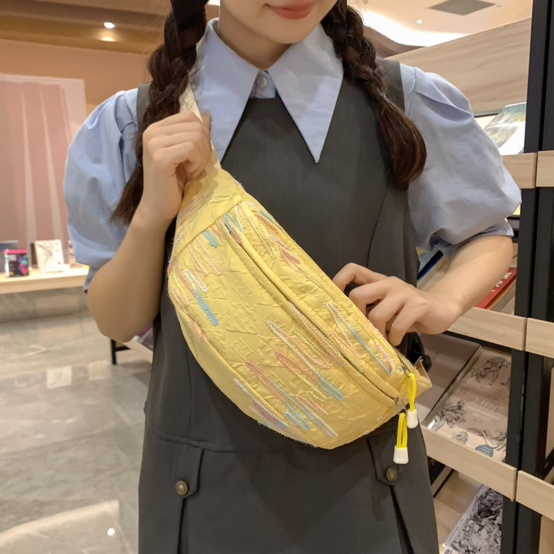 2025 nuevo bolso de pecho deportivo diagonal simple casual de moda bolso de hombro simple fresco bolso de ciclismo para hombres y mujeres del mismo estilo