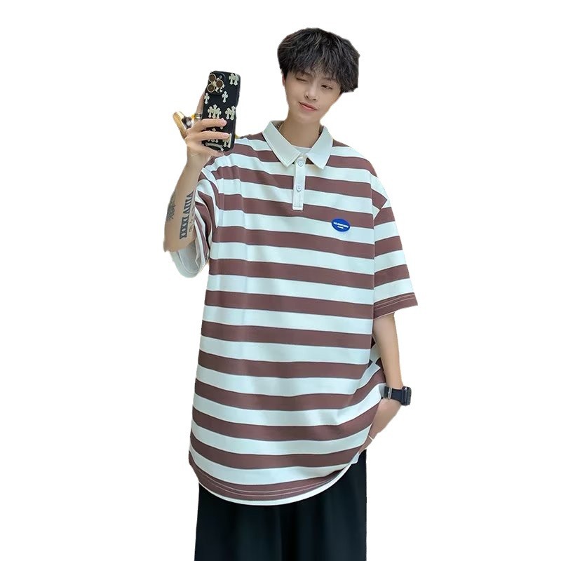 Camisa polo de manga corta con solapa Camiseta de verano de marca de moda para hombres Versión coreana de la tendencia delgada 2024 nueva camiseta de todo fósforo