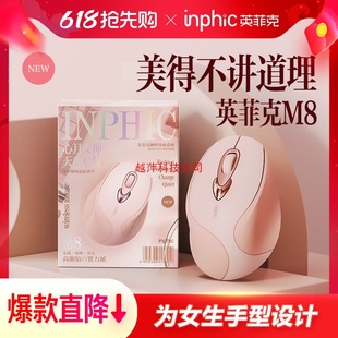 Infiq M8 wireless mouse for girls office silent charging for Asus HP Lenovo Dell computer