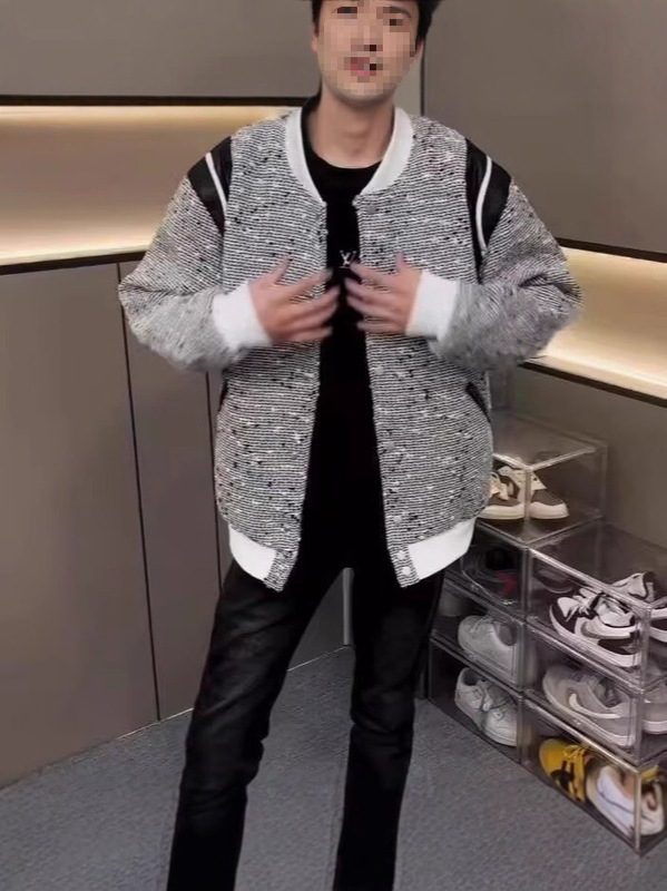 2025新款满天星高级香风棒球服外套复古情侣宽松休闲轻奢夹克|undefined