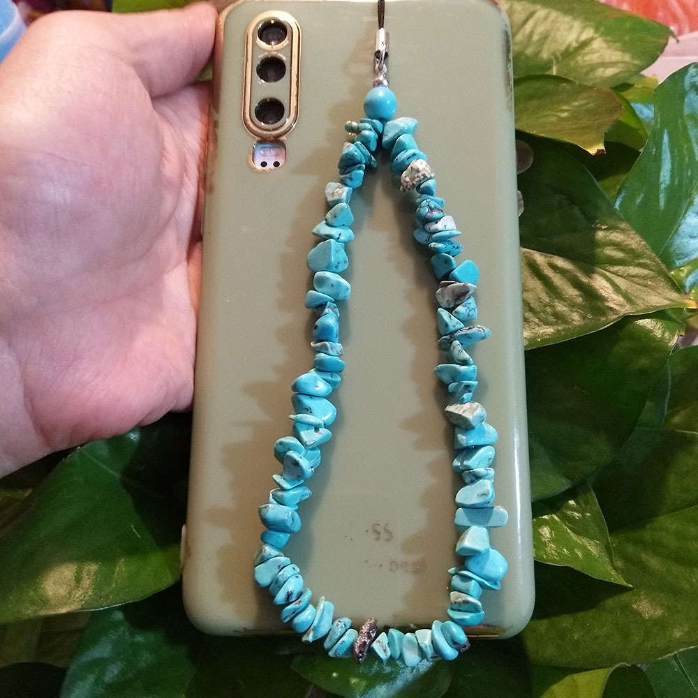 Casual Solid Color Coral Stoving Varnish Mobile Phone Chain display picture 2