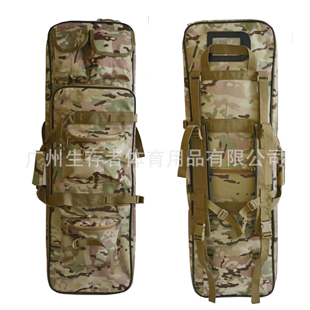 1,2 metros 1 metro 0,85 metros 1 metro 4 bolsa de pesca de camuflaje táctico multifuncional bolsa de pistola de hombro bolsa de equipo de pesca de hombro