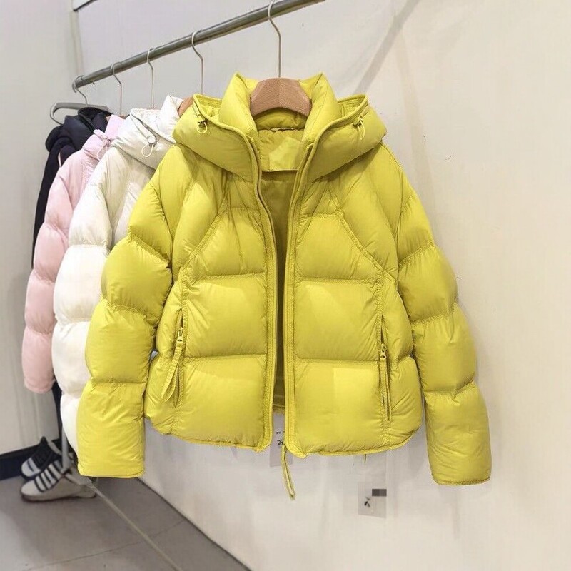 New style puffy down cotton jacket for women, short hooded Korean version, loose fit for petite figures, thickened and warm outerwear for women New style puffy down cotton jacket for women, short hooded Korean version, loose fit for petite figures, thickened and warm outerwear for women