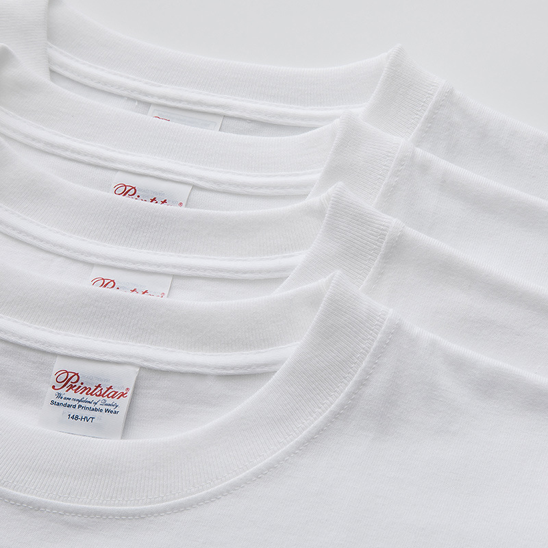 Printstar/producto tiempo pesado camiseta 250g 0148 japonés puro algodón par manga corta aguja de dos piezas camiseta AF