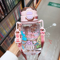 Hottest Trend High-Quality Appearance Sipper Water Cup for Girls High-Quality Portable Plastic Cup for Kids School Cartoon Cute Dual Drink Cup