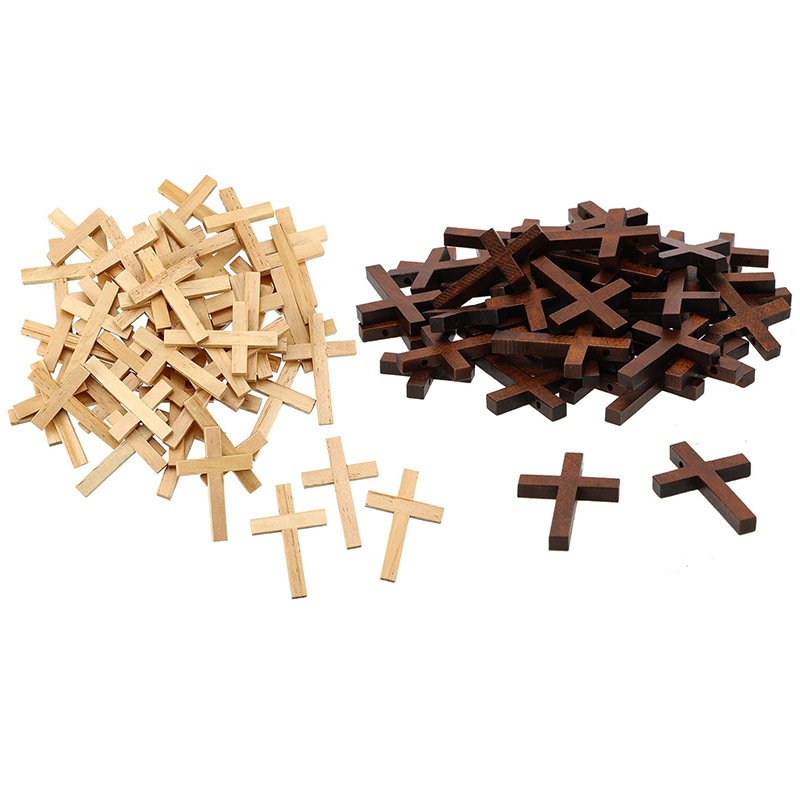 Crossmy amerikanischer Stil schwarze Walnuss durchlöcherte Holzkreuz Holzstück Herz Encourageme.