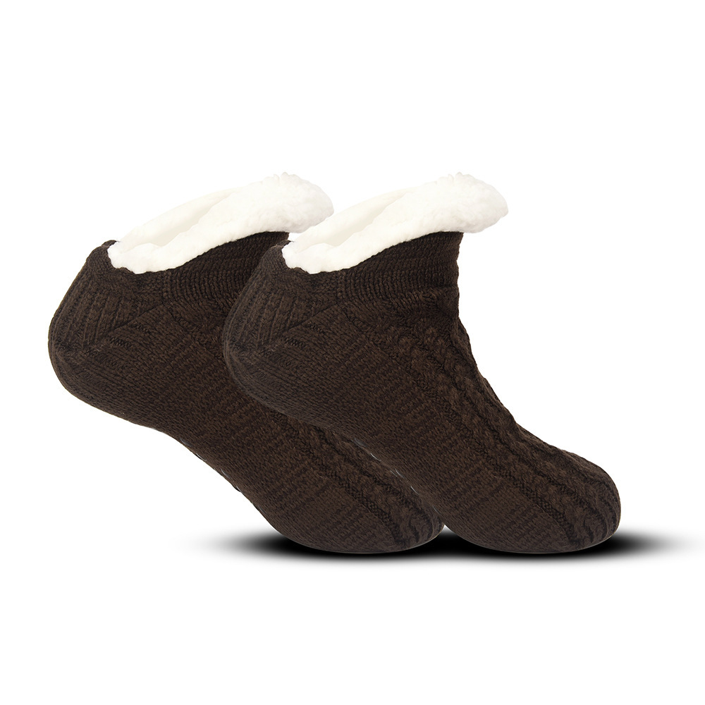 V컷 플로어 삭스 - 모카 브라운