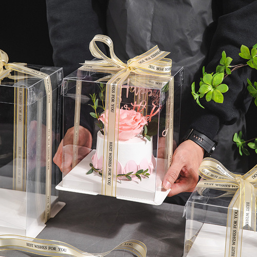 4 inches 6 inches 8 inches birthday cake box transparent 4 inches 6 inches 8 inches 10 inches 12 inches heightened baking packaging box
