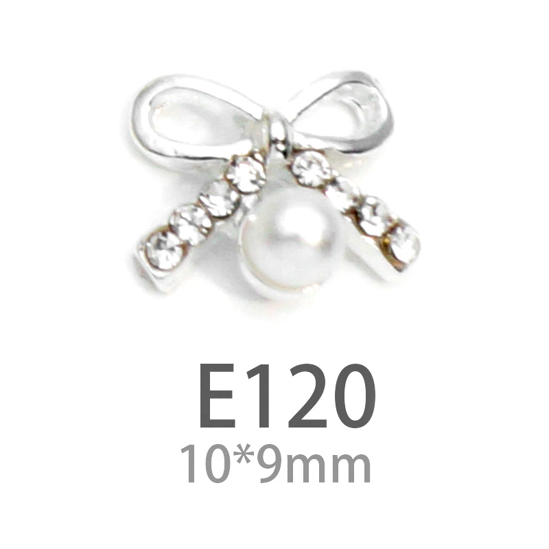 LZ nuevo rojo neto mismo estilo de uñas arco Aleación de uñas joyería arco de uñas de perlas de diamantes fábrica al por mayor