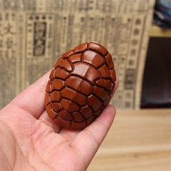 雷擊棗木龜甲手把件 雕刻古典福氣小烏龜吊墜掛件實木手玩件批發