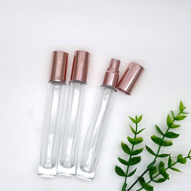 10ml透明厚底细长圆形香水分装瓶便携分装喷雾瓶现货供应支持定制