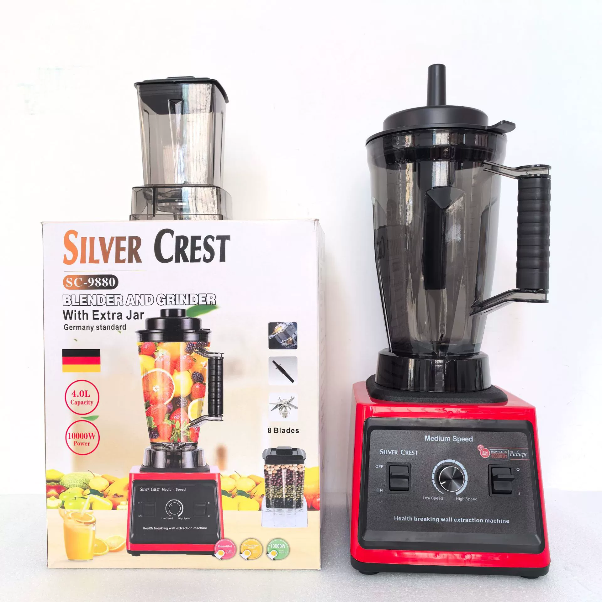 [跨境4L8in1blender多功能家用破壁机大容量搅拌机绞肉搅拌榨汁机]