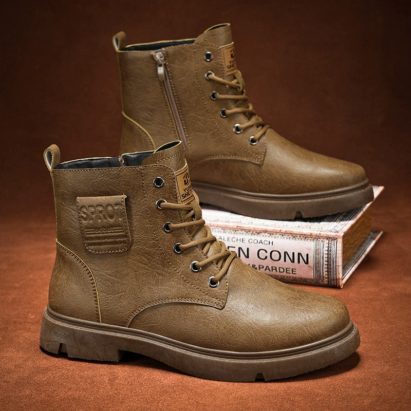 Осенние и зимние новые ретро-высокие ботинки Martin 2024 модные новые высокие рабочие мотоциклы мужские ботинки Martin