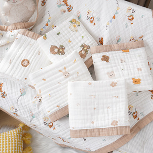 Wholesale Infant Blanket Six-Layer Gauze Bubble Print Children's Quilt Thin Comfortable Soft Breathable Quilt