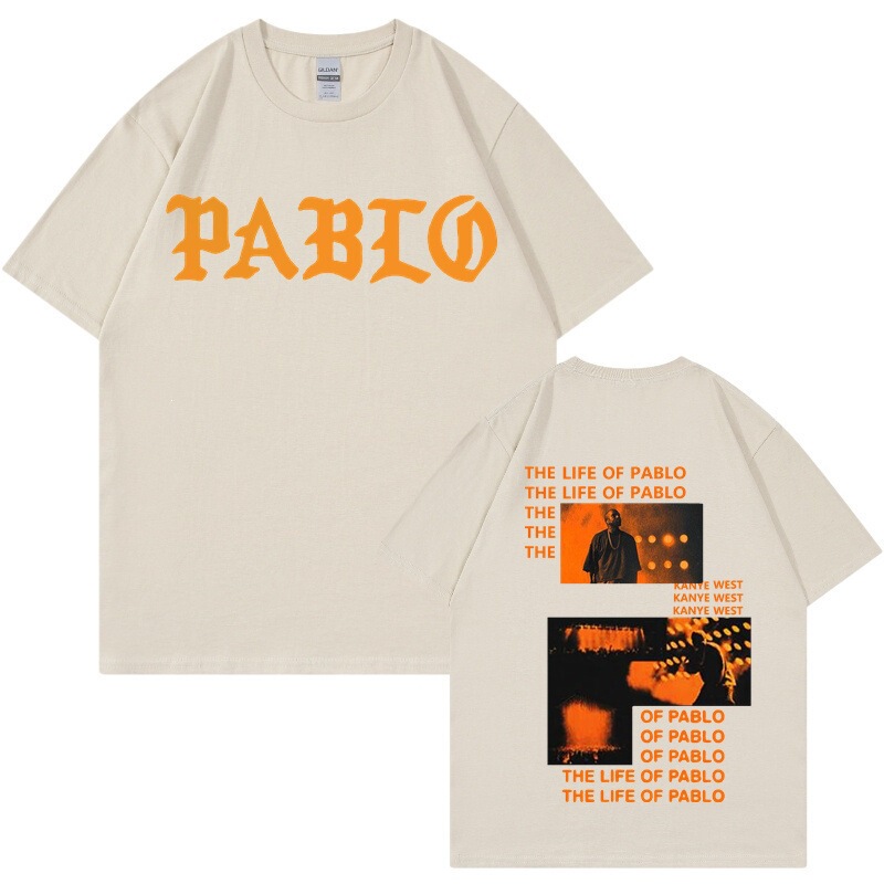 Rapper Kanye West Graphic Print T-shirt THE Cross-Border Trendy Brand Rapper Kanye West Graphic Print T-shirt THE Cross-Border Trendy Brand