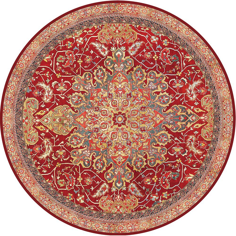 Alfombras transfronterizas de sala de estar imitación de cachemira mesa de té estilo bosmía dormitorio retro lavable alfombras redondas