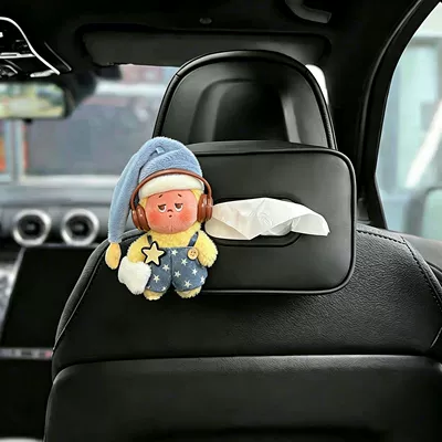 Car tissue box/set tissue bag, hanging tissue bag - sleepy-little-yawn