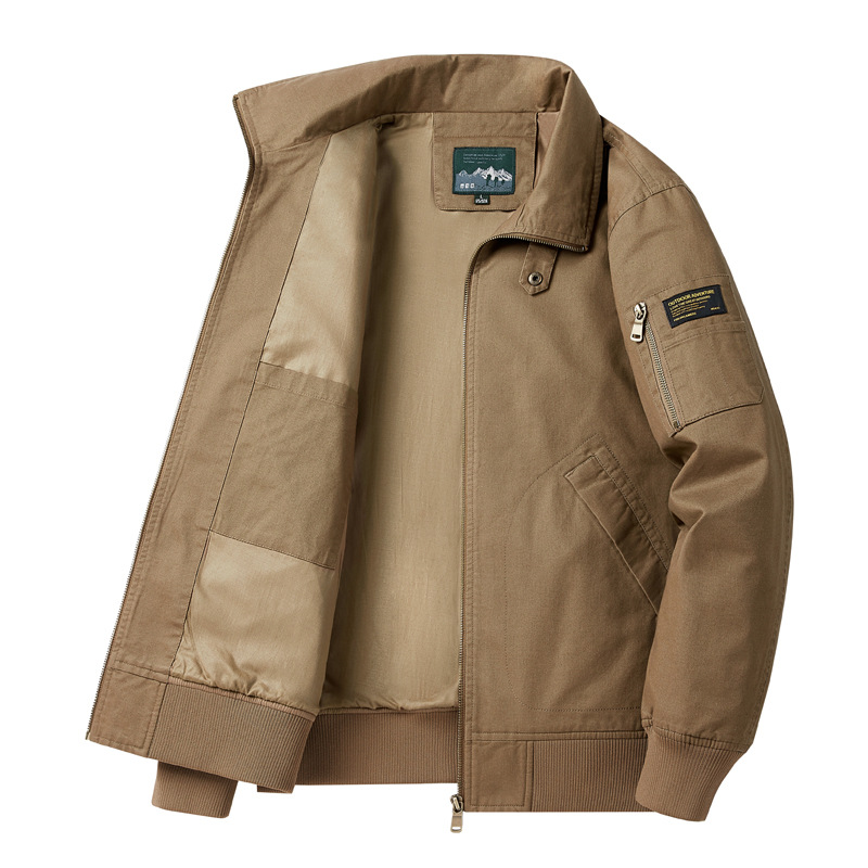 Otoño e Invierno nueva Chaqueta de algodón chaqueta casual de negocios de los hombres forrada de lana engrosada solapa de algodón acolchado abrigo de los hombres transfronteriza