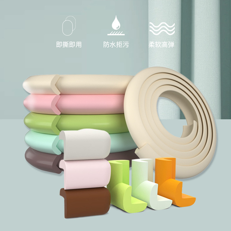 Baby and Kids Anti-Collision Strips Furniture Table Corner Coffee Table Corner Protection Thickeneded Edge Anti-Collision Protection Strip Sponge Sticker L-Shaped