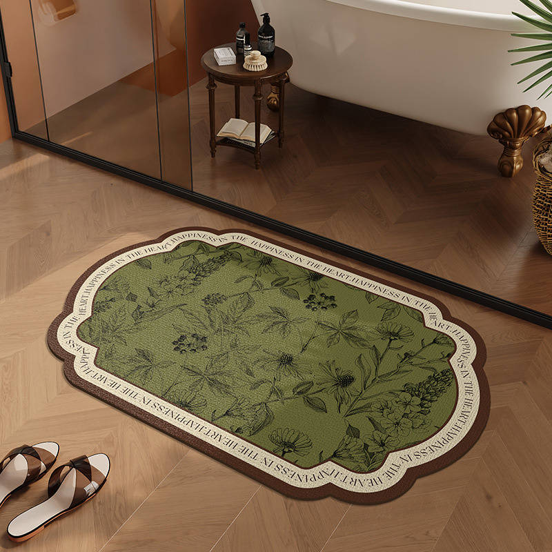 American Bathroom Floor Mat Diatom Mud Absorbent Mat Shower Room Bathroom Door Toilet Quick-Drying Non-Slip Foot Mat Dropshipping