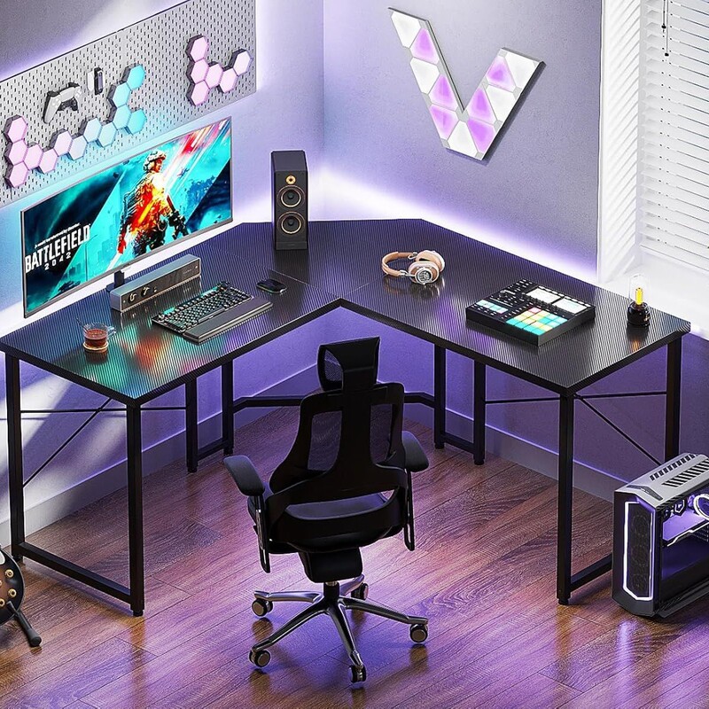 Amazon L-Shaped Gaming Desk Suitable for Home Office Corner Desk Computer Desk Office Writing Desk