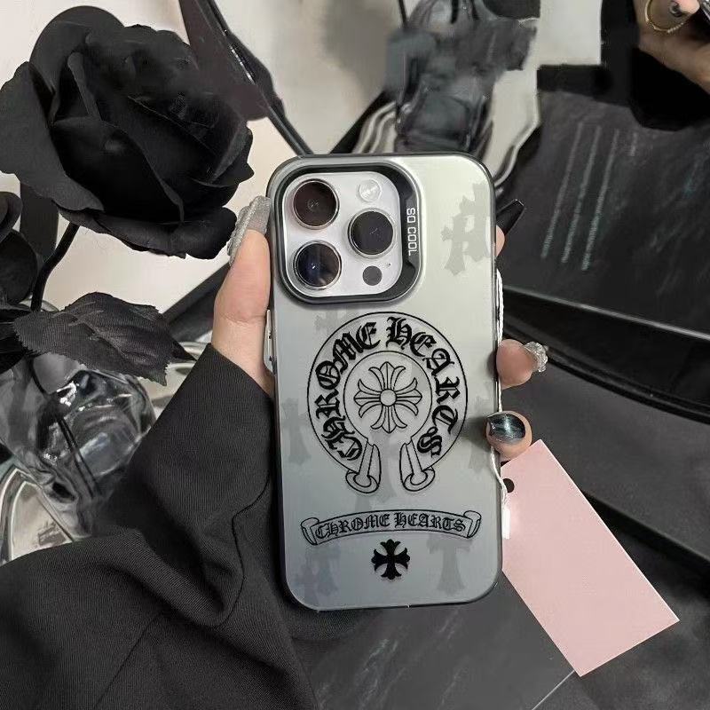Crow Heart Case Suitable for Apple 17 Phone Case iPhone 16 Pro Max New Model 15 Pro/14/13/12 Cross Design