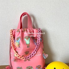 velybebe market韩国正品代购ins芭蕾舞小熊背包水桶收纳包妈咪包