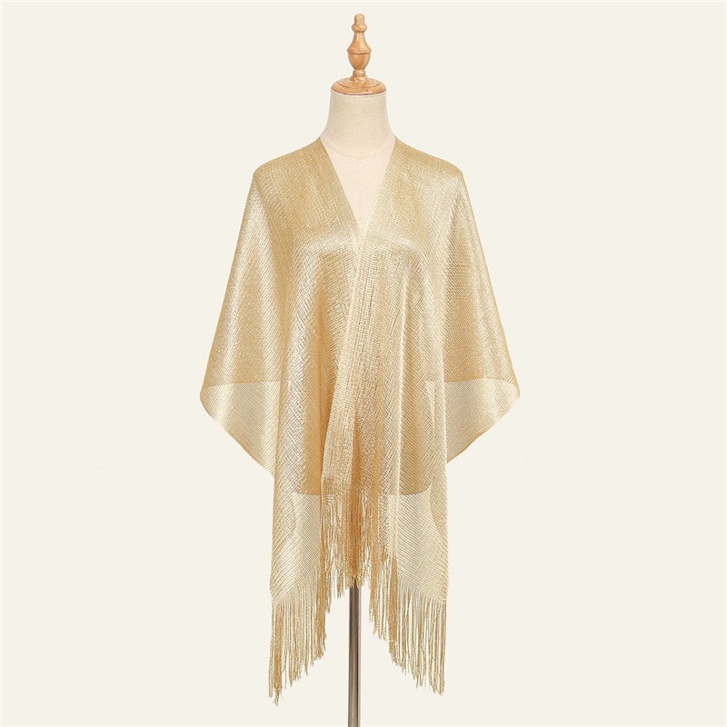 Directly from the Manufacturer: Artificial Silk Scarves, Metallic Flat Scarves, Thin Head Wraps, Polyester Scarves, European and American Style Hollow-Out Shawls