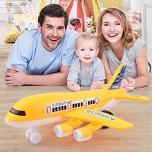 儿童玩具惯性飞机超大号仿真客机A380手推男孩女孩模型玩具地摊