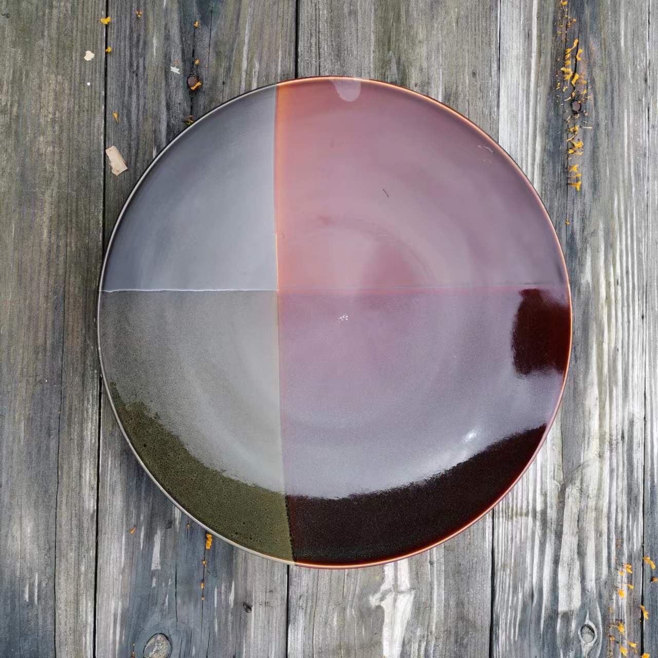 Grieta de hielo creativo plato de forma especial de alta apariencia postre de cerámica bandeja de té plato de hogar plato de ensalada de frutas plato occidental