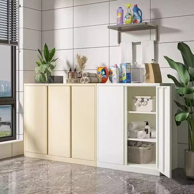 Balcony Storage Cabinet Steel Outdoor Waterproof Sun Protection Large Capacity Corridor Floor Storage Light Luxury Iron Shoe Cabinet