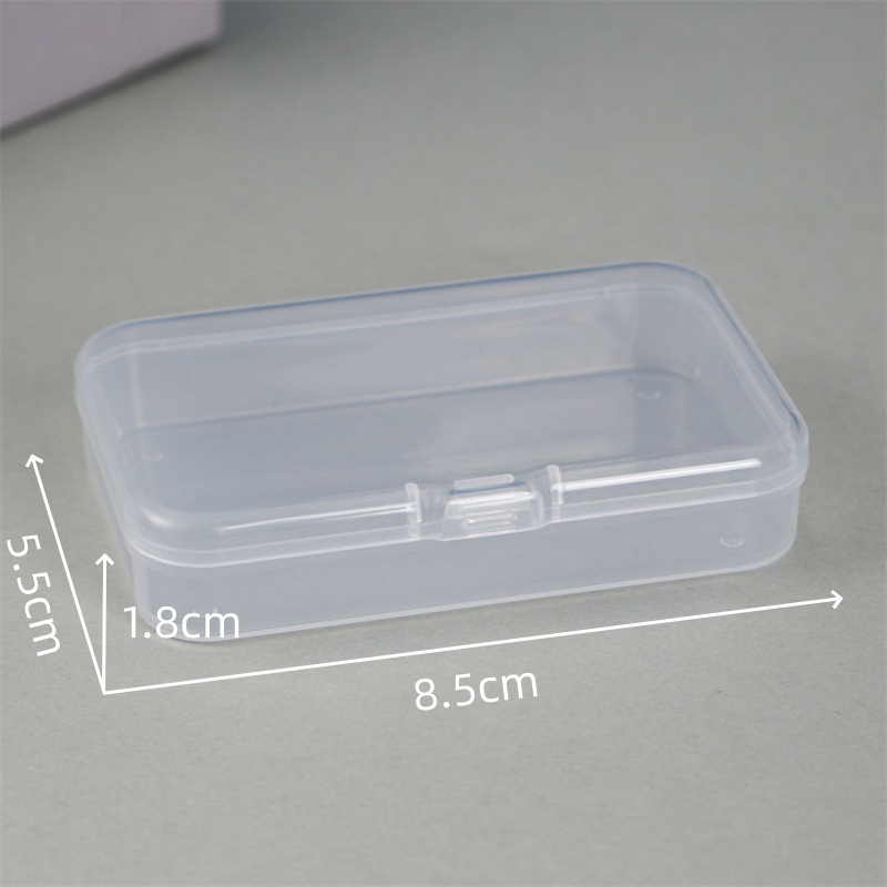 正方形の透明なプラスチックの小さい方の箱の耳栓の箱の装飾品の収納箱の部品の箱のアクセサリーの数珠の箱の漁具の箱