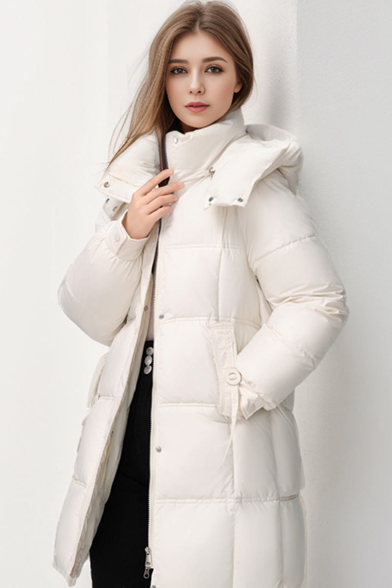 Abbigliamento da donna Giacca calda giacca di cotone per donna di media lunghezza 2024 nuova giacca invernale con cappuccio di alta qualità e ampia_voghion.com