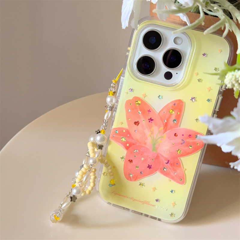 Estrella de color coreana flor de la isla para Apple 15Pro/16Pro funda para teléfono móvil 14/13 nueva 16ProMax mujer