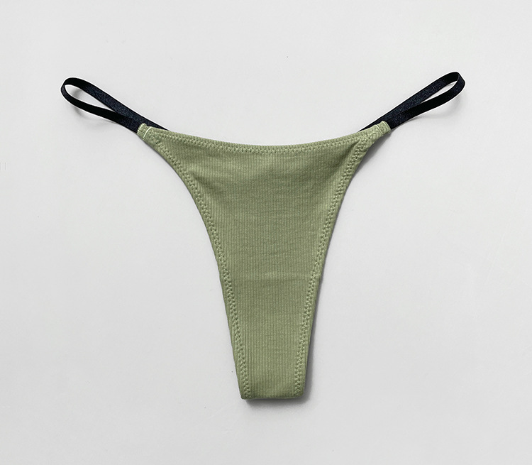 42g Weight Low Waist Panties Waist Thong Panties Style Panties Lingerie Type Cotton Fabric Type 3 PCS/Package Quantity Solid Color Pattern Autumn Season Women's Gender Casual, Lady, Streetwear Style Solid Color Low Waist Thong Panties 12