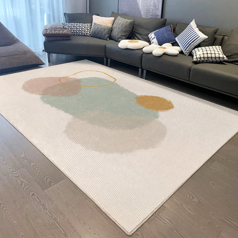 Alfombra de sala de estar nórdica transfronteriza, alfombra de sofá de lujo de alto nivel, alfombra de mesa de té, alfombra de cama de dormitorio minimalista, fabricante de etiquetas