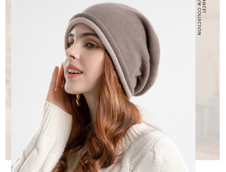 Women's Fashion Solid Color Eaveless Wool Cap display picture 1