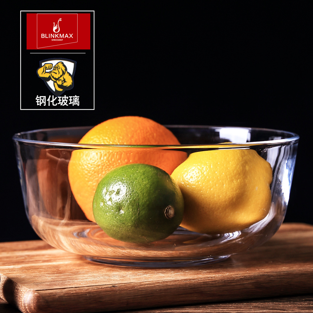 Juego de cuencos de vidrio Lizun para cocina, juego de cuencos grandes, medianos y pequeños, transparentes, para ensalada de verduras y frutas, de vidrio templado