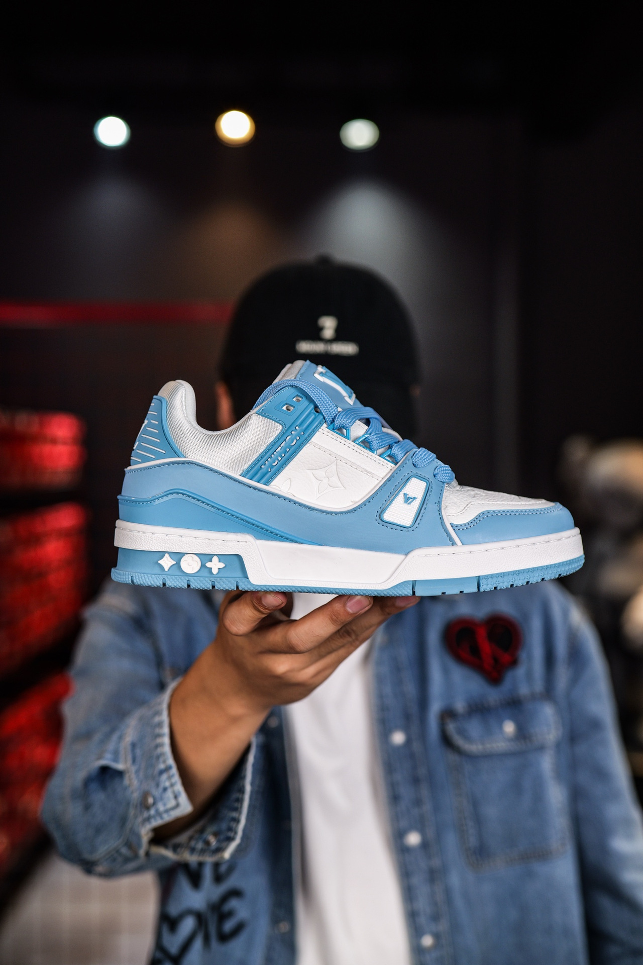 Caja de cajones casa de burro entrenador impresión de moda de suela gruesa elevación de zapatos deportivos pareja universal para hombres y mujeres skate