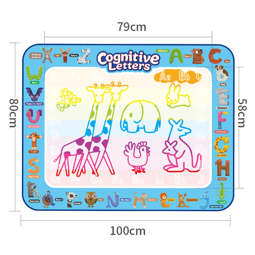 Amazon cross-border children's water canvas letter recognition clear water painting graffiti mat educational science and education writing board