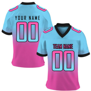 2024 Export Amazon Independent Station Heat Transfer Nfl Football Uniform Breathable Casual Sports Top Short Sleeves